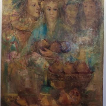 LA OFRENDA. MUCHACHA CON GRANADAS