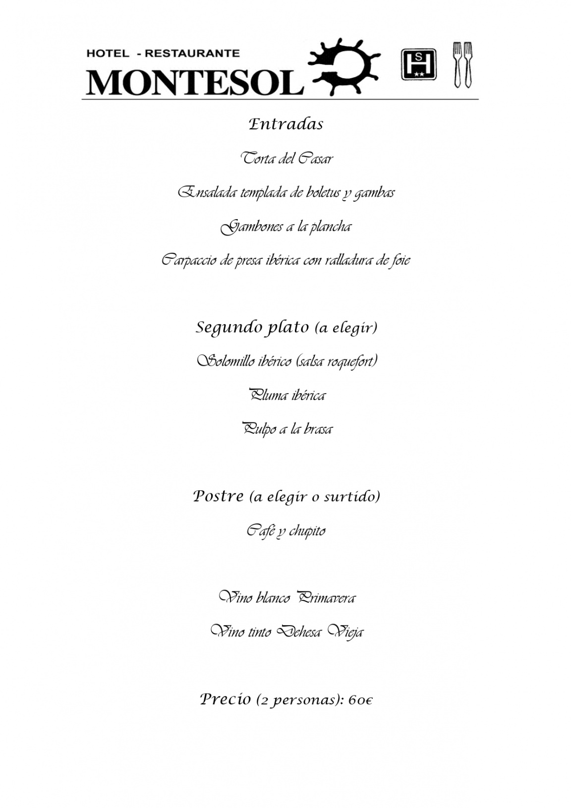 Menú Degustación